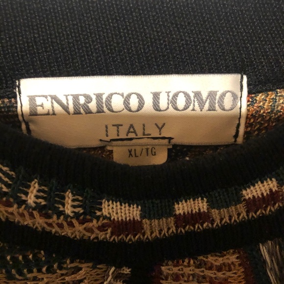 Chunky boho oversized ENRICO UOMO Italy sweater🔥retro - Picture 3 of 9